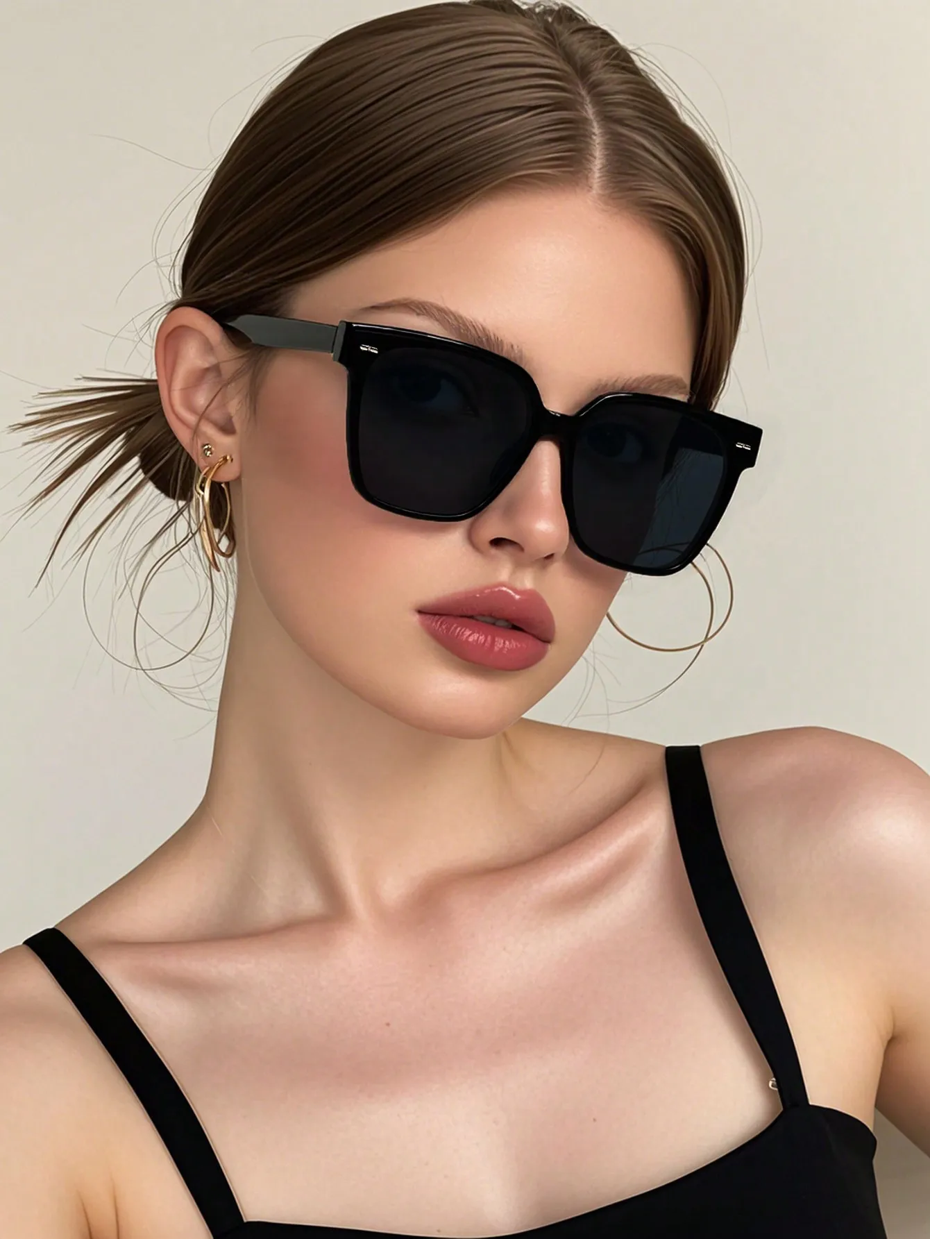 

Unisex Retro Square Large Frame Plastic Sunglasses, Classic Style For Outdoor, Travel, Beach, Driving, UV Protection Fashionable Shade Elegant Outfit Family Outings Travel Vacation Holiday For Summer Beach Vacation,Outdoor,Travel