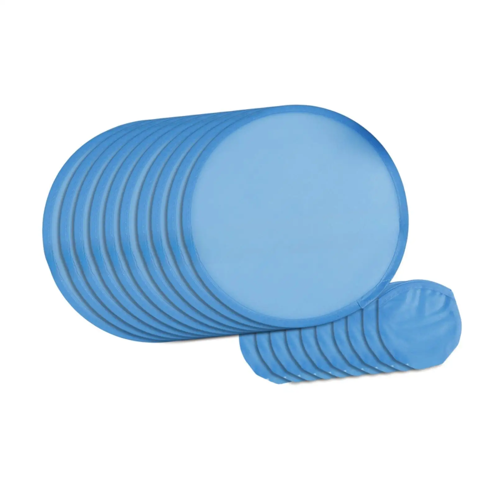 Compact Round Folding Fan Pocket Size Foldable Hand Fan Polyester Material for Outdoor Events and Travel