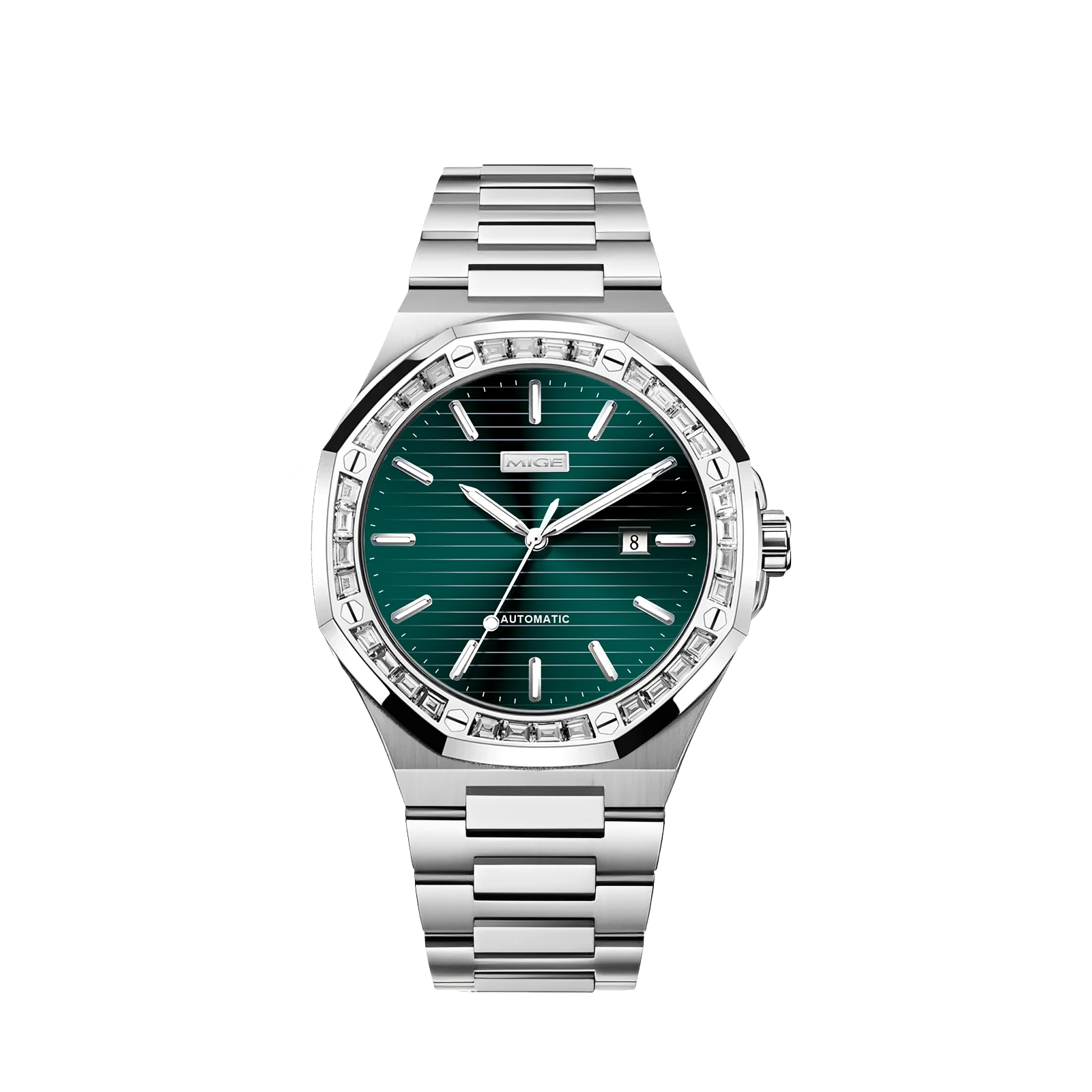 MIGE Luxury Brand Watches for Men Automatic Self Winding Mens Watch Stainless Steel Waterproof Men Mechanical Wristwatches