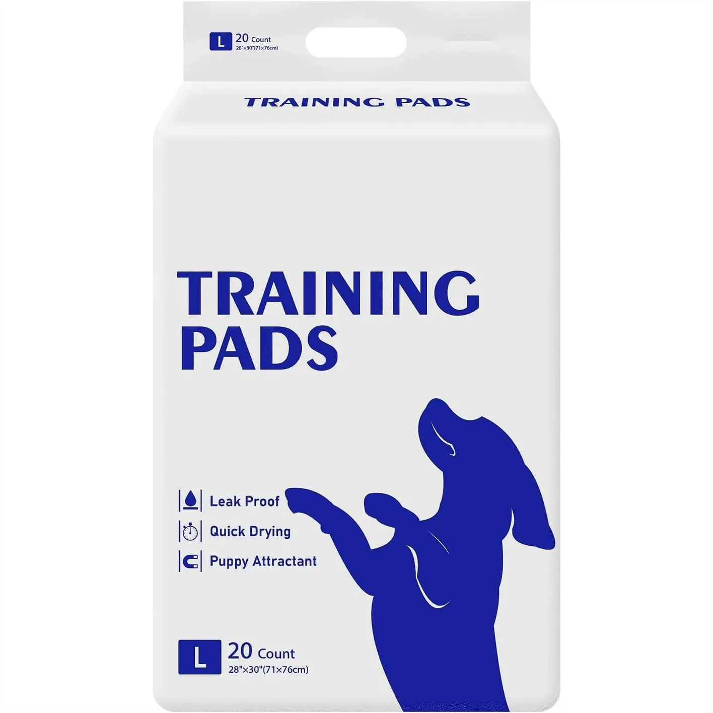 Disposable Puppy Pads 28x30 Inches 20 Count for Potty Training, Bed Pads for Incontinence Pets Seniors