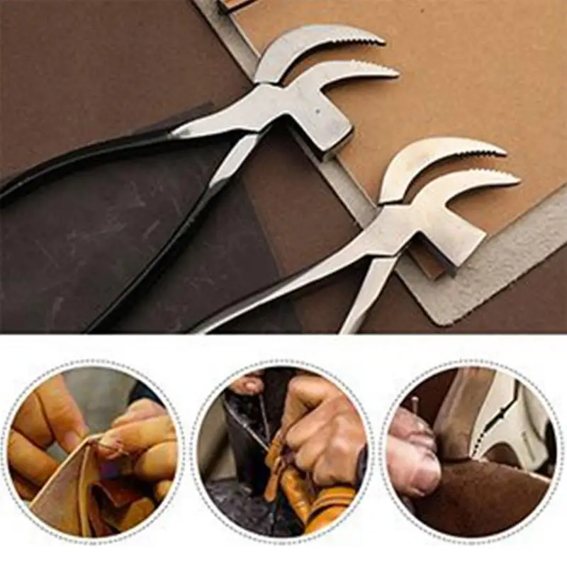 

Щипцы с изогнутыми носами, клещи для изготовления обуви, нескользящие эргономичные изогнутые плоскогубцы, инструмент для прессования, рукоделия, обуви, шитья и