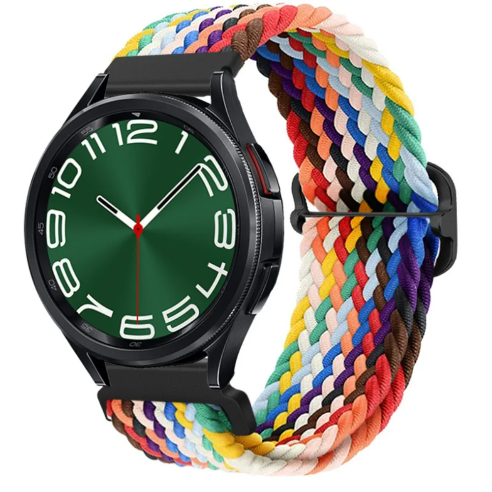 Bracelet Solo Loop Tressé pour Samsung Galaxy Watch 6/5/4, Bracelet en Nylon, 20mm, 44mm, 40mm, Samsung Watch 5 Pro, 45mm, 4mm, 6Classic, 47mm, 43mm