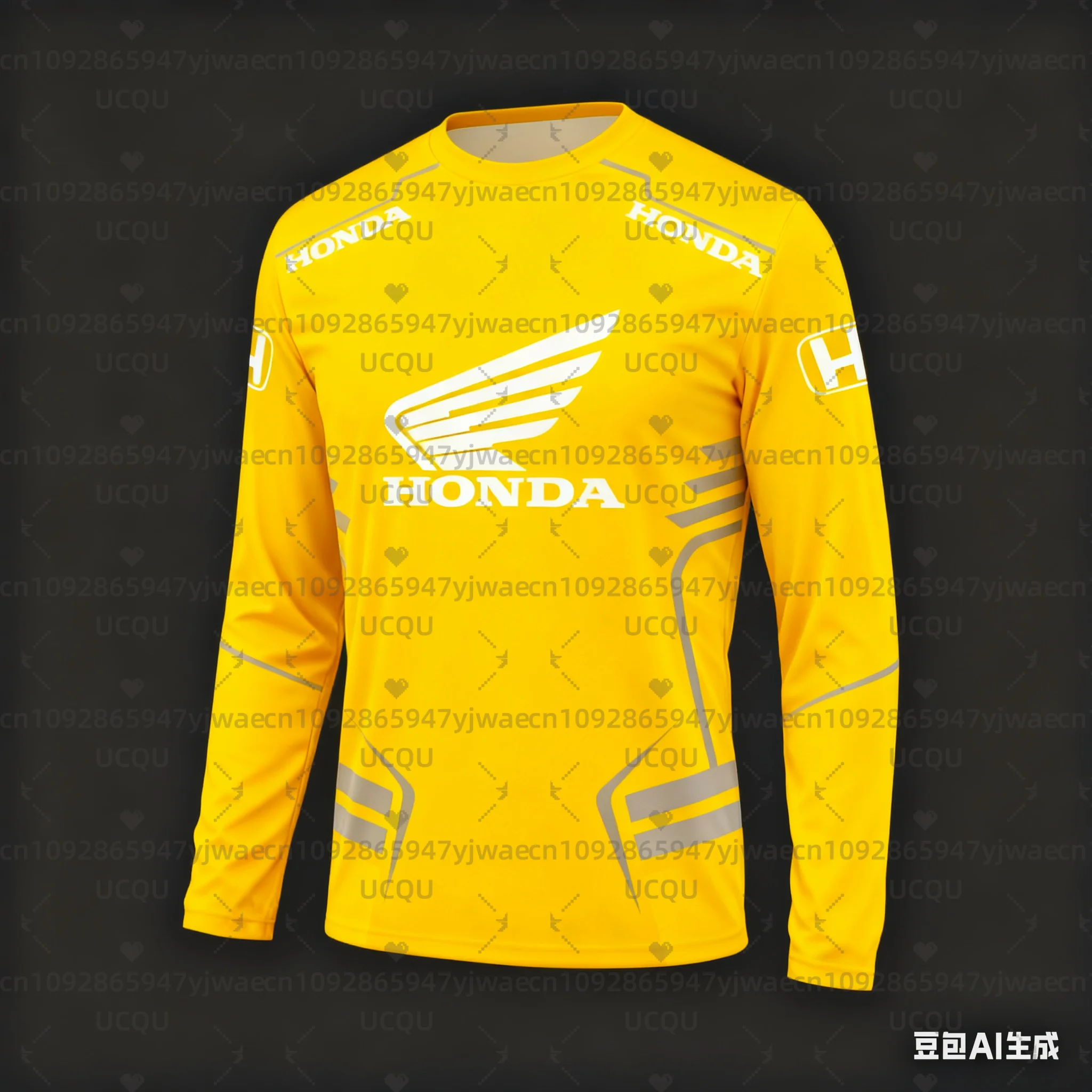 تي شيرت هوندا عالي الأداء موتوكروس بأكمام طويلة، معدات قابلة للتنفس سريعة الجفاف لراكبي الطرق الوعرة وسائقي الدراجات الجبلية #3