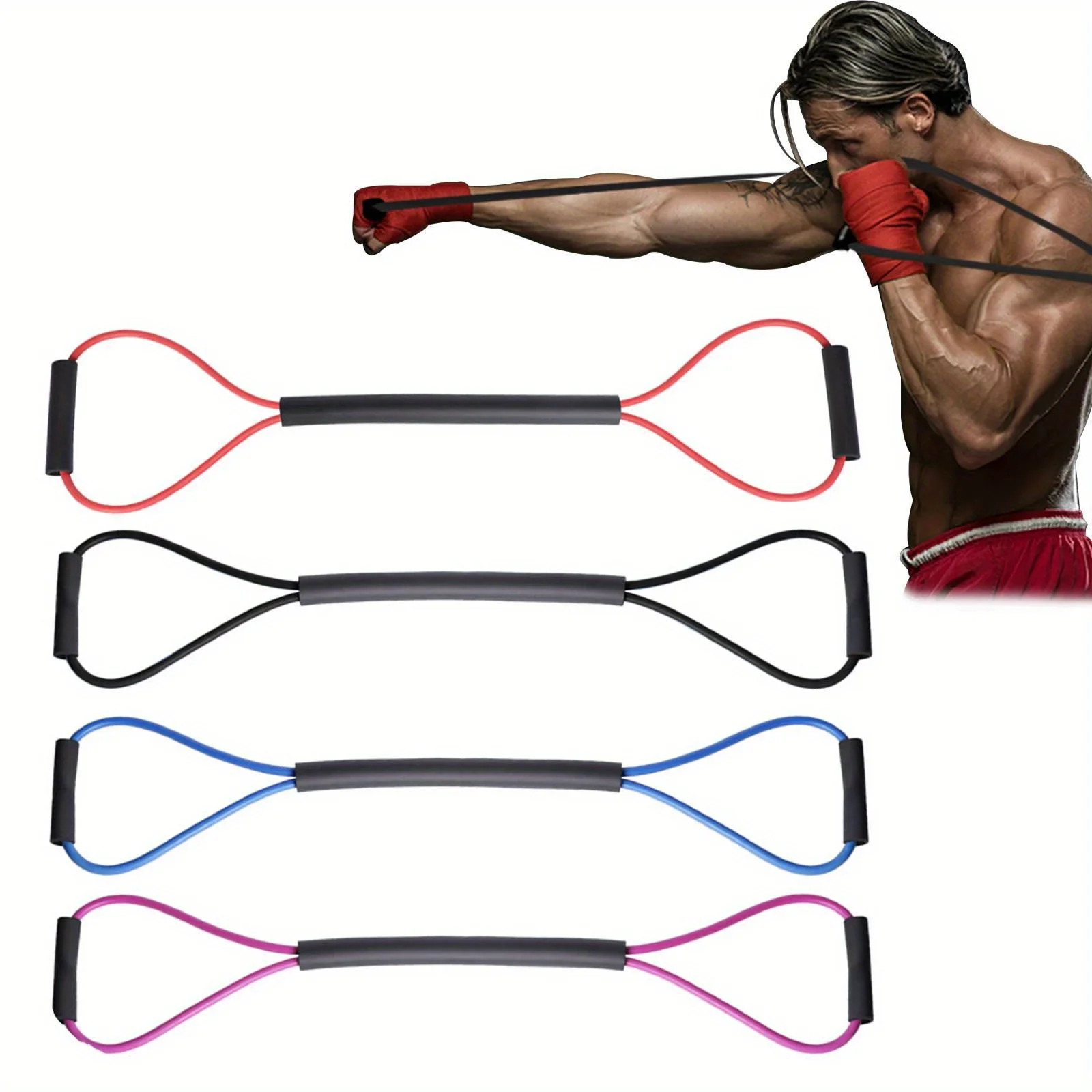 Boxen Widerstand Bands Elastische Band Seil Gummi Geschwindigkeit Training Anti-Slip Schaum Abdeckung Arm Kraft Training Für Home Gym workout