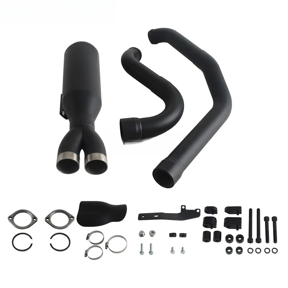 نظام عادم كامل للدراجة النارية 2-Into-1 من الفولاذ لدراجة Harley Road Glide FLTRX FLTRXST FLTRU 2017-2025 #2