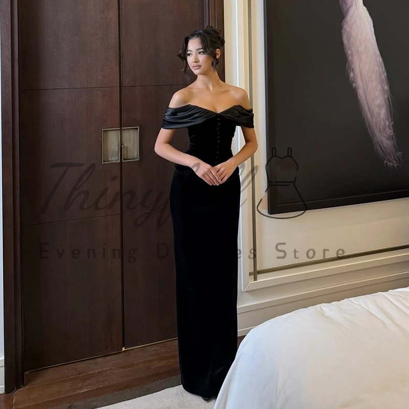 Thinyfull 2025 حورية البحر فساتين سهرة للحفلات الراقصة المملكة العربية السعودية على شكل قلب مخملي فستان الحفلات الليلية 2025 فساتين حفلات الكوكتيل حسب الطلب