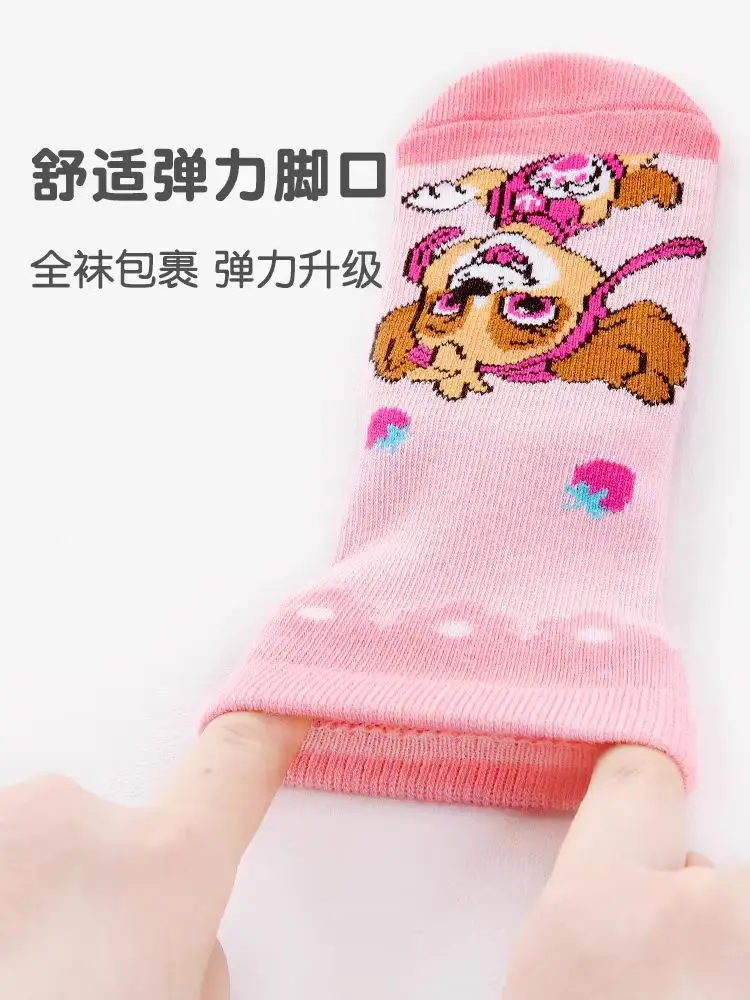 5 Pairs/Lot Genuine Paw Patrol Kids Soft Cotton Socks Boy Girl Baby Warm Sock For Autumn SPRING 2-8 Years Children Cartoon Sock