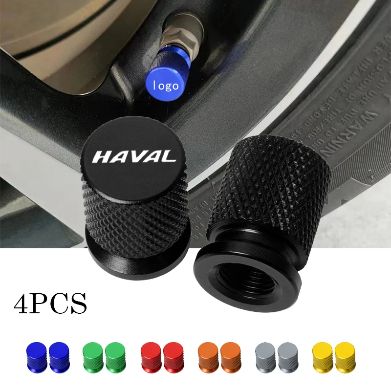 

For HAVAL H2 H6 H7 H8 H9 H2S M6 C50 Car Wheel Tire Valve Caps Tyre Stem Haval Covers Airdust Waterproof 4PCS