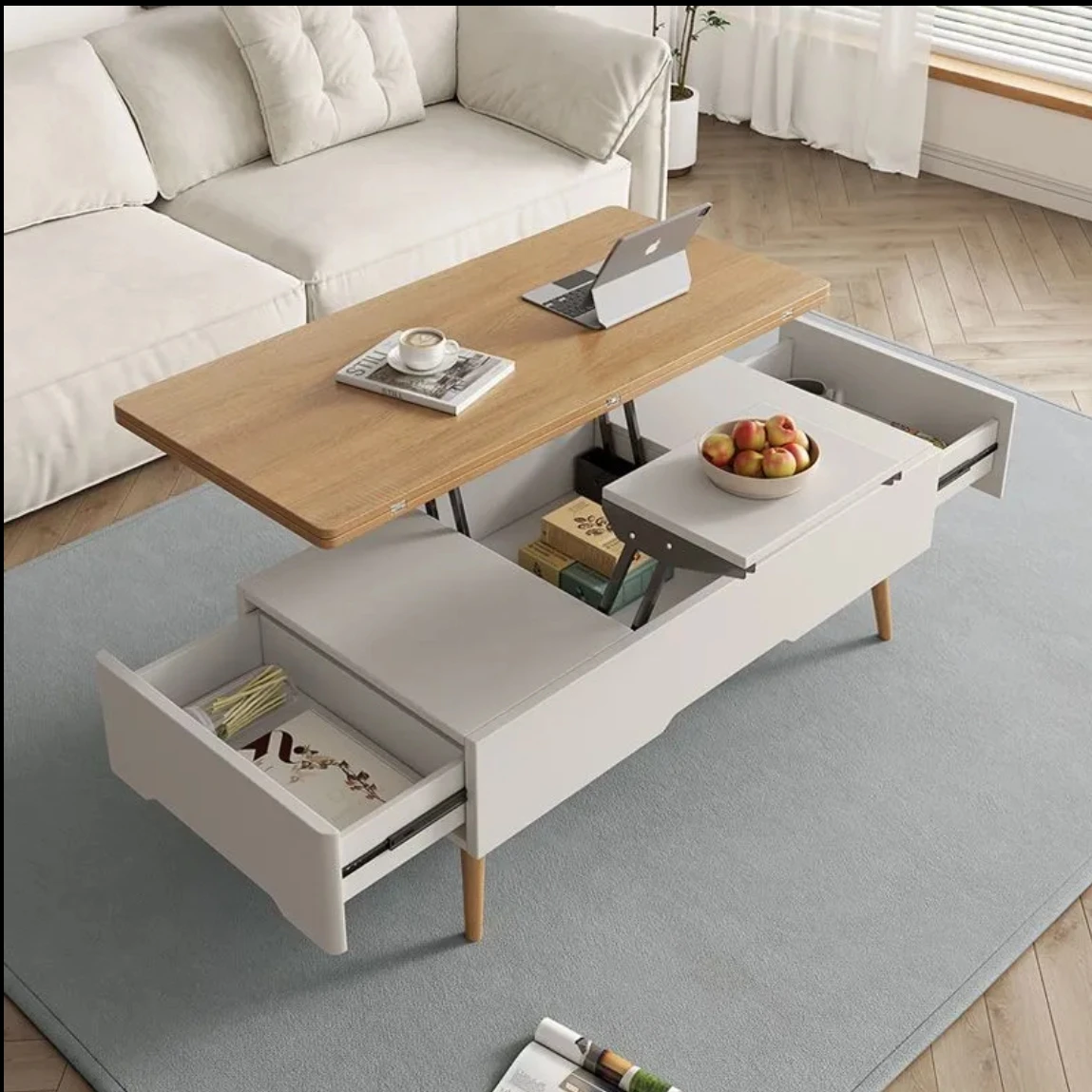 Lifting Coffee  Dual-use Folding Table house hold Simple Modern Living Room