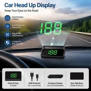 

Car mounted Head Up Display HUD Windshield Speed Projector GPS Digital Speedometer For All Cars Car Electronics Accessories KMH