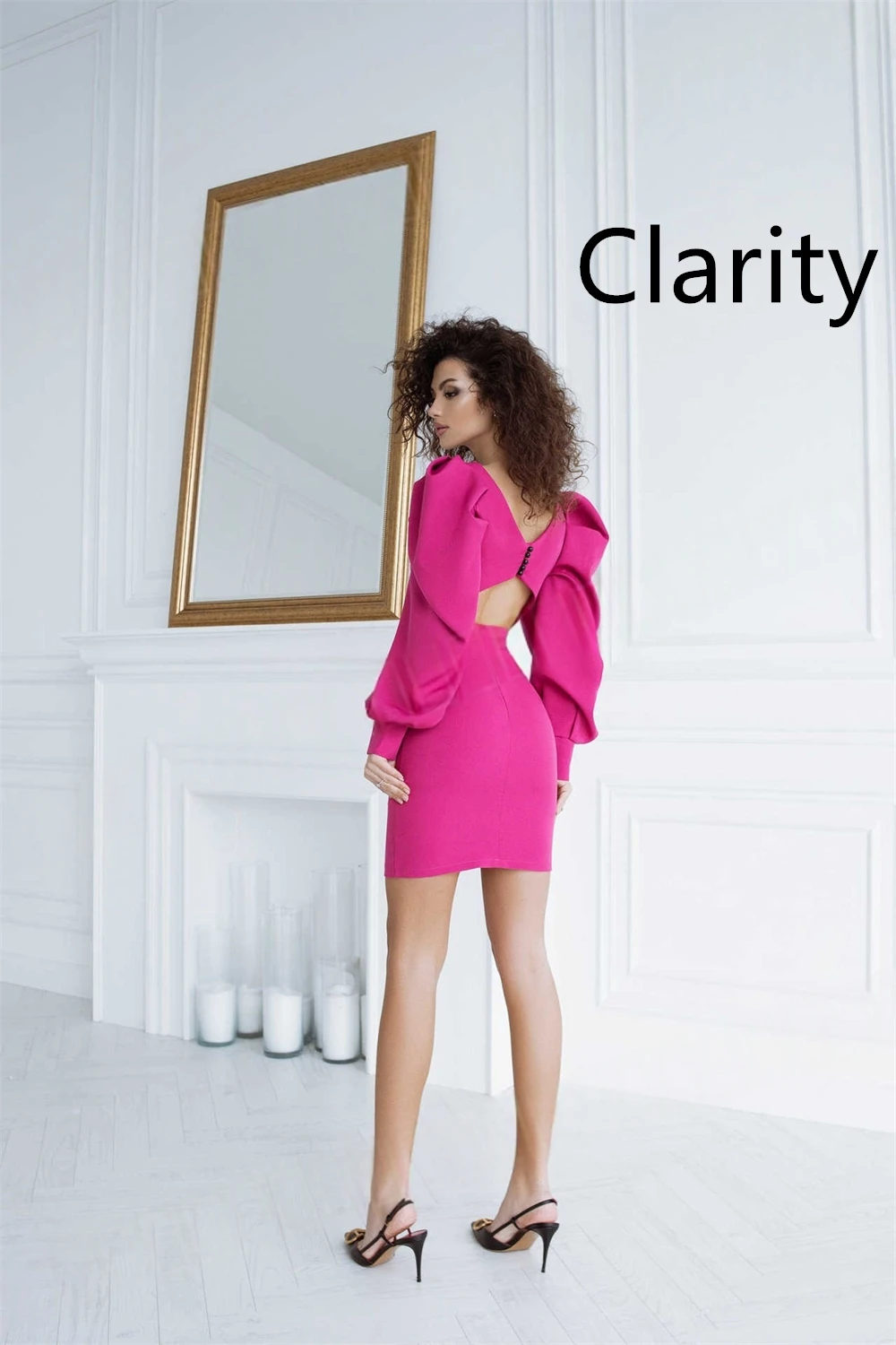 Vestidos de noche de Jersey sexys personalizados, vestido de fiesta de manga larga con cuello redondo y temperamento, vestidos para ocasiones a medida de alta calidad