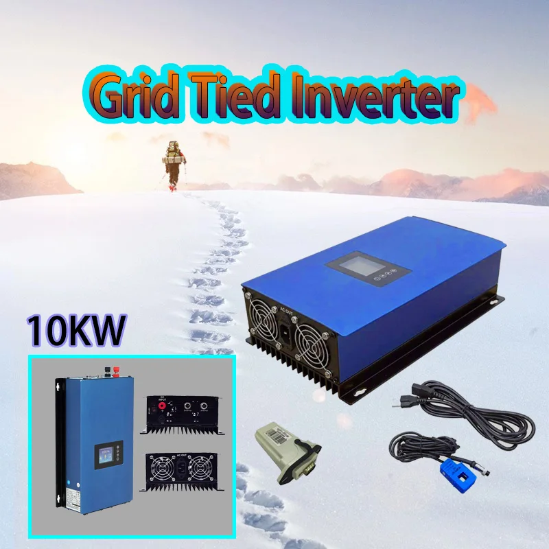 5000W 10000W Grid Tie Inverter with Limiter Sensor DC 24V 48V 1200W 110V or 220V Auto-Limit Grid Tie Inverte