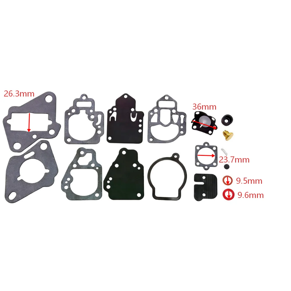 for outboard Engine Carburetor for service Kit Compatible with For 6HP 8HP 9.9HP 10HP 15HP 20HP 25HP Motors and 18-7212