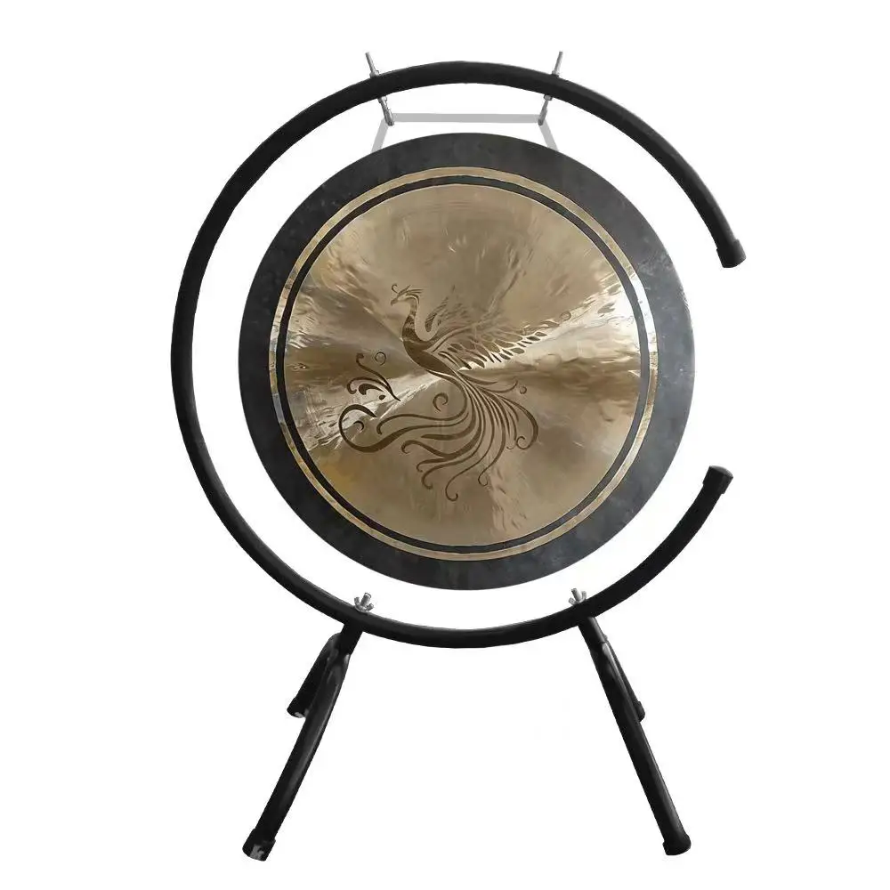 

Гонг Phoenix Chau с круглой подставкой, 35-70 см, с бесплатным молотком, для медитации, с длительным звучанием, для терапии и занятий йогой (Gongbath)