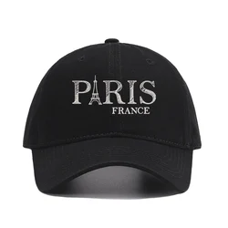 Embroidered France Paris Eiffel Tower Soft Cotton Baseball Cap Unisex Snapback Sunbonnet Adult Headwear Outdoor Sun Protection