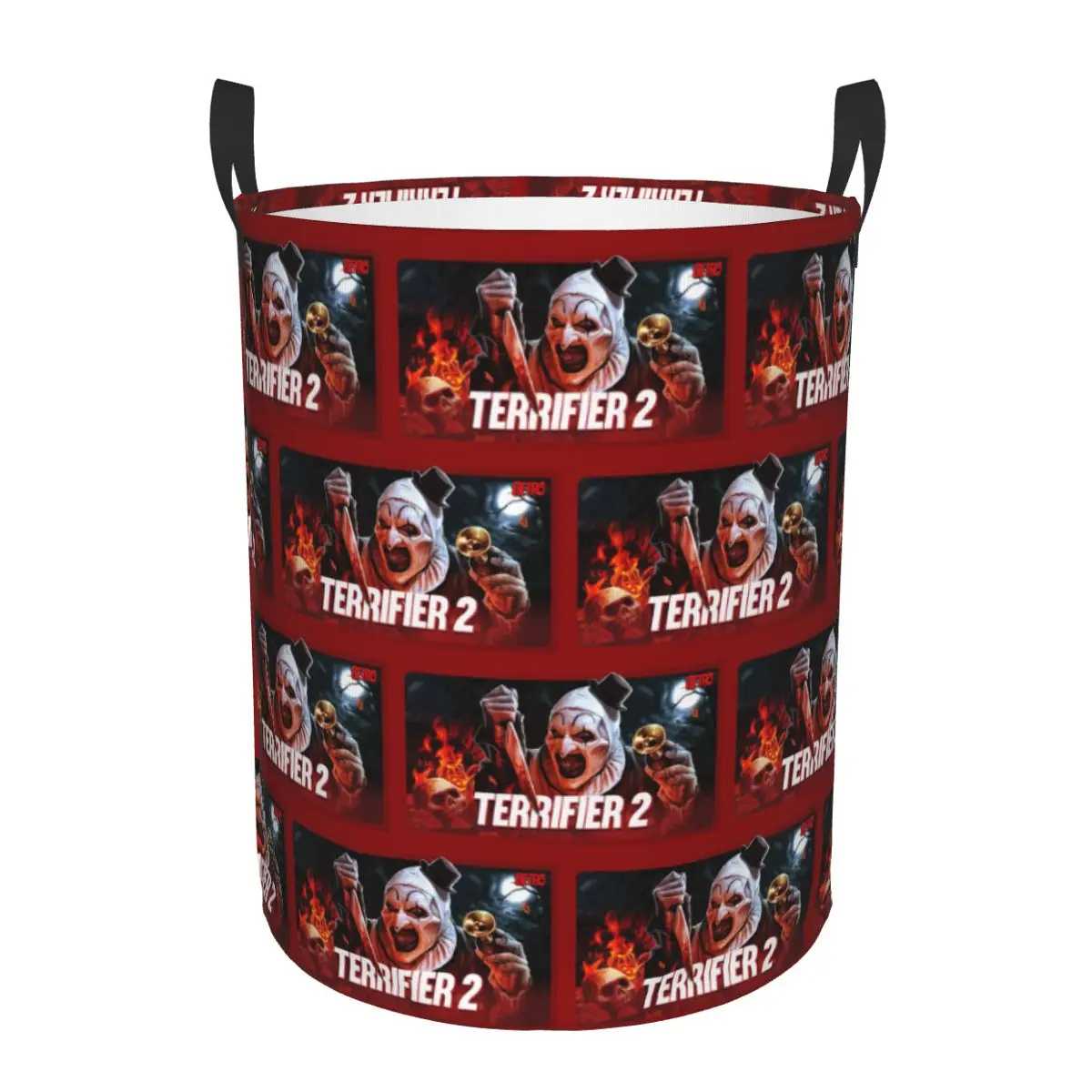 Custom T-Terrifiers 3 Horror Movie Halloween Laundry Hamper Large Storage Basket Kids Nursery Toy Organizer