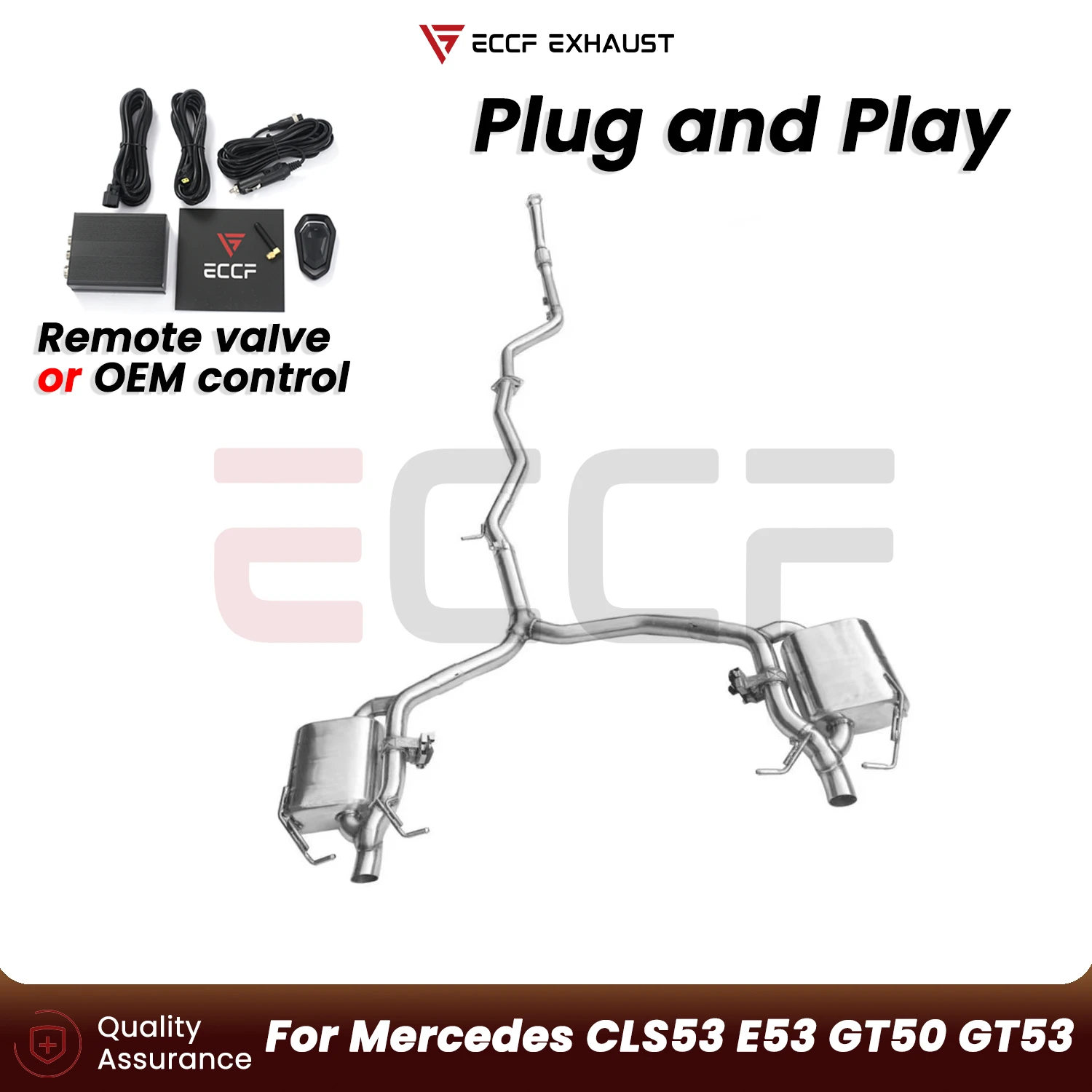 

ECCF FOR Mercedes CLS53 E53 GT50 GT53 T304 Stainless Steel Catback Exhaust Aggressive Exhaust Sound Performance Upgrade