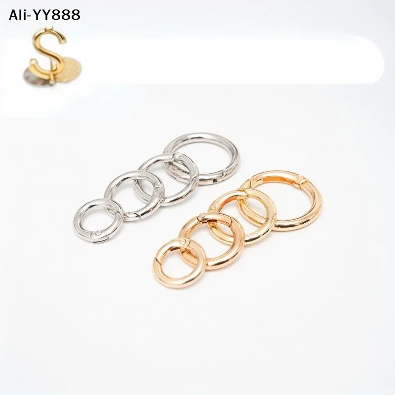 【Y】10Pcs 20/24/26/30MM Metal Spring Buckles Carabiner Hooks Handbag Clasp Zinc Alloy Keyring Snap Gate O Ring Camping Clasp