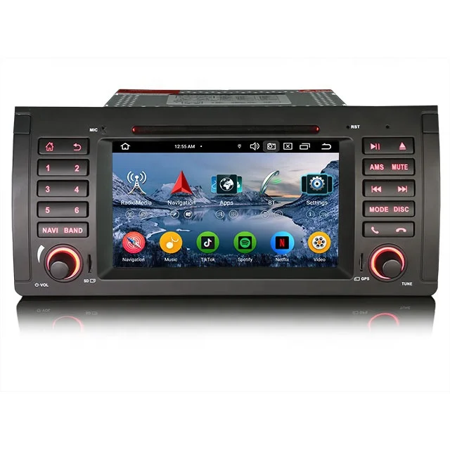 Erisin ES6753B Android 13.0 Car Multimedia System Stereo Wireless CarPlay Auto Android dvd Car Player For X5 E53