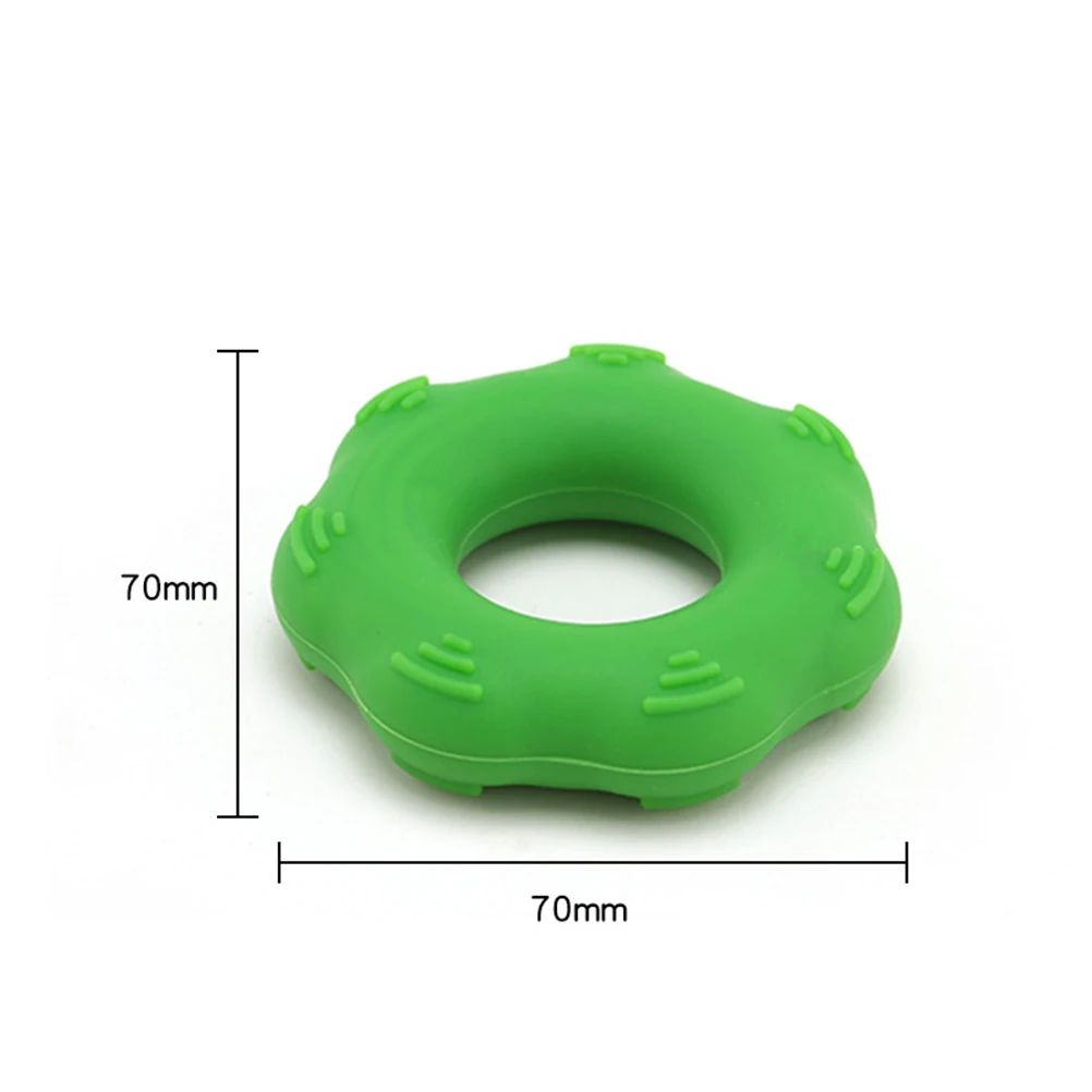 

3pcs Silicone Hand Gripper Rings Massage Strengthener Portable Exercise Grip Trainer Pressure Relief Gear Pattern Anti Slip