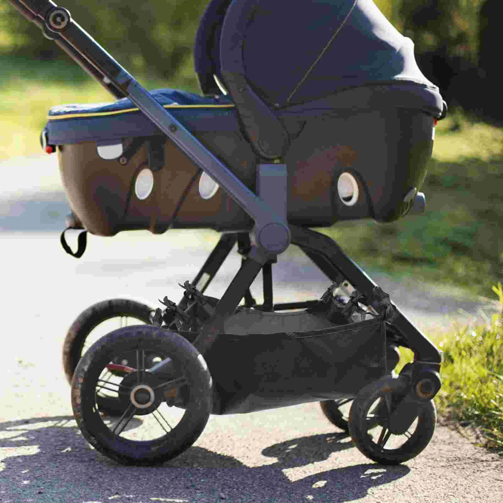 Pushchair Storage Pouch Stroller Wagon Accessories Baby Hanging Bag Bottom Basket Nursery Nappy Hamper Diapers