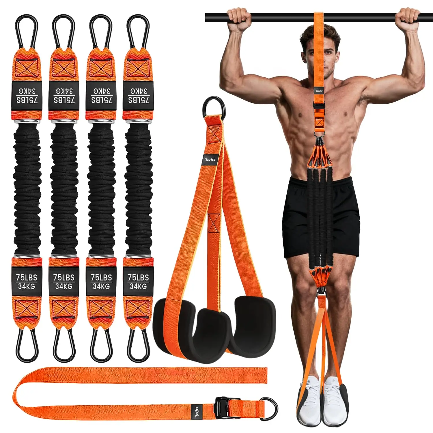 Puissance de traction avec entraîneur auxiliaire, corde élastique, barre de traction, Fitness, maison, bande pour hommes, ceinture d'assistance en Latex, exercice en salle