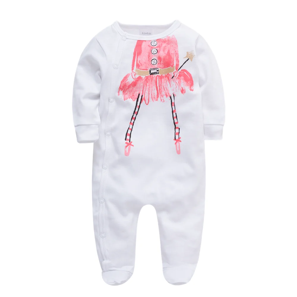 Newborn Baby Girls Romper One Piece 100% Cotton Long Sleeve O-Neck Clothes 0-12M Autumn Spring Jumpsuit