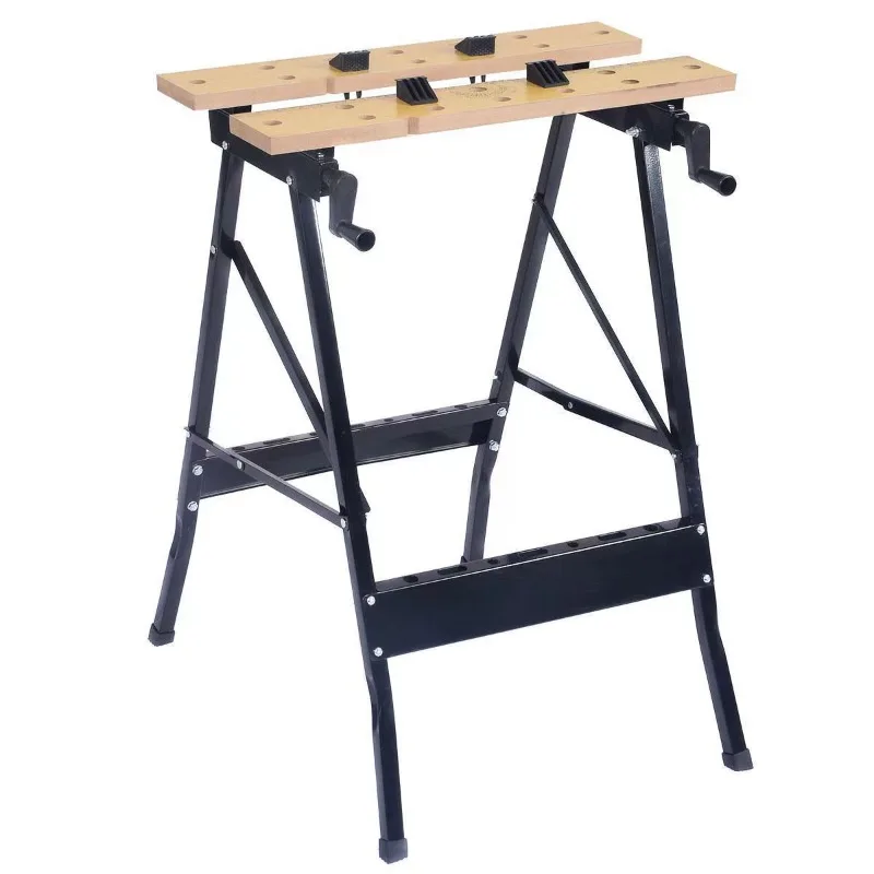 Picture 3: Multifunctional Portable Woodworking Folding Saw Table Woodworking Table Workbench Shelf is adjustable