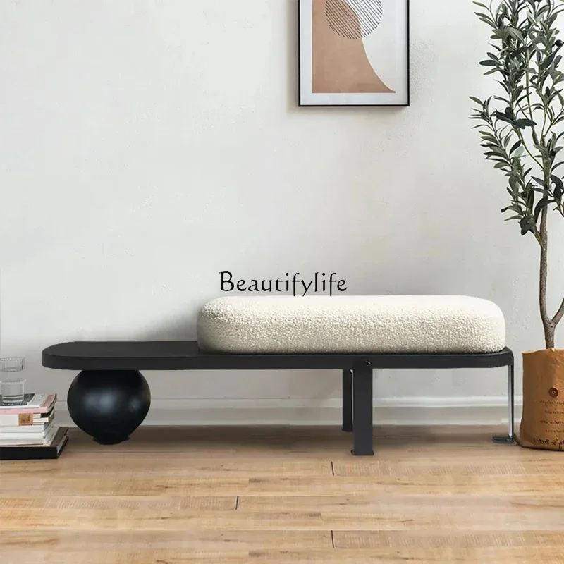 

FG10Nordic solid wood sofa bench home medieval homestay bedside stool
