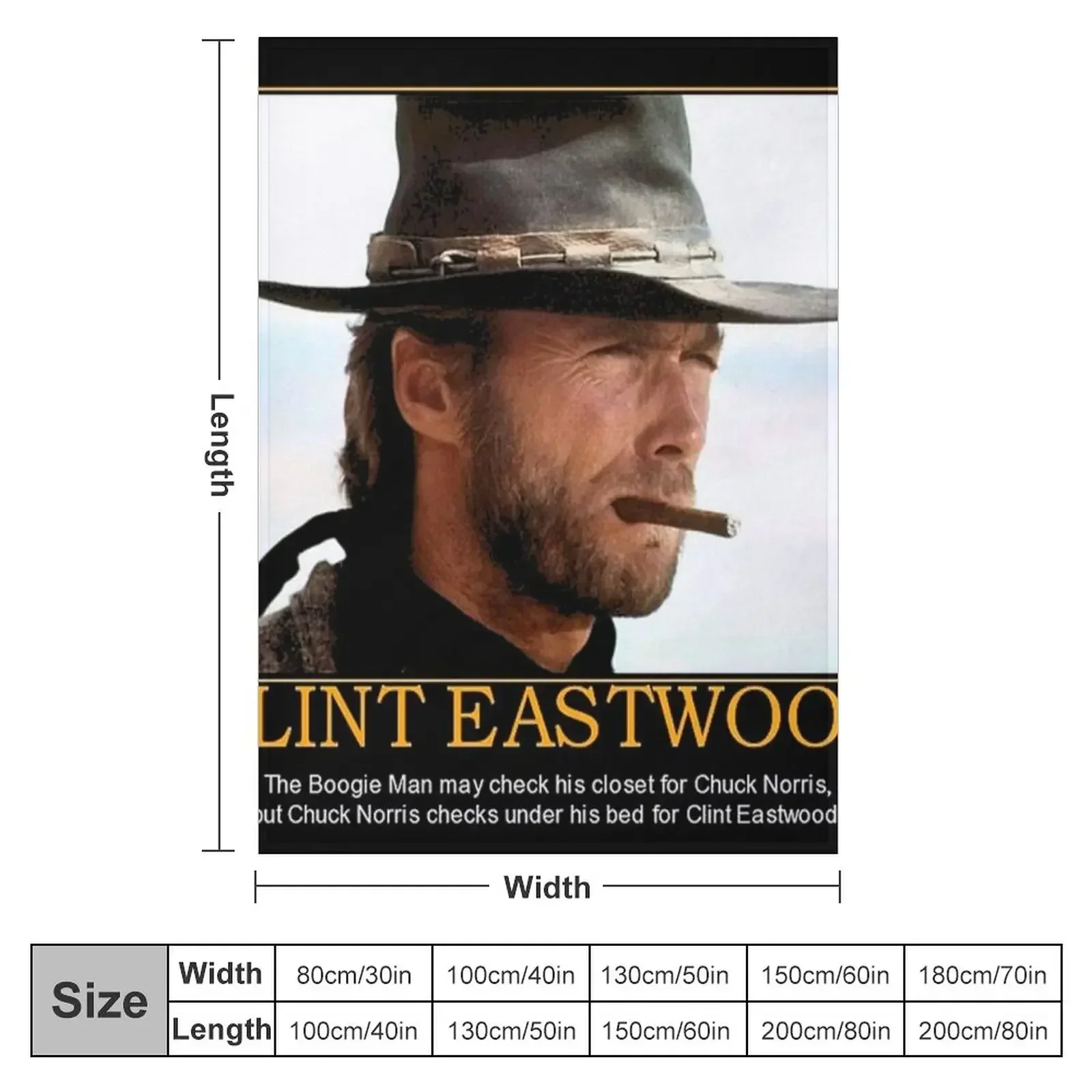 Chuck Norris Clint Eastwood Throw Blanket Extra Large Throw valentine gift ideas Blankets