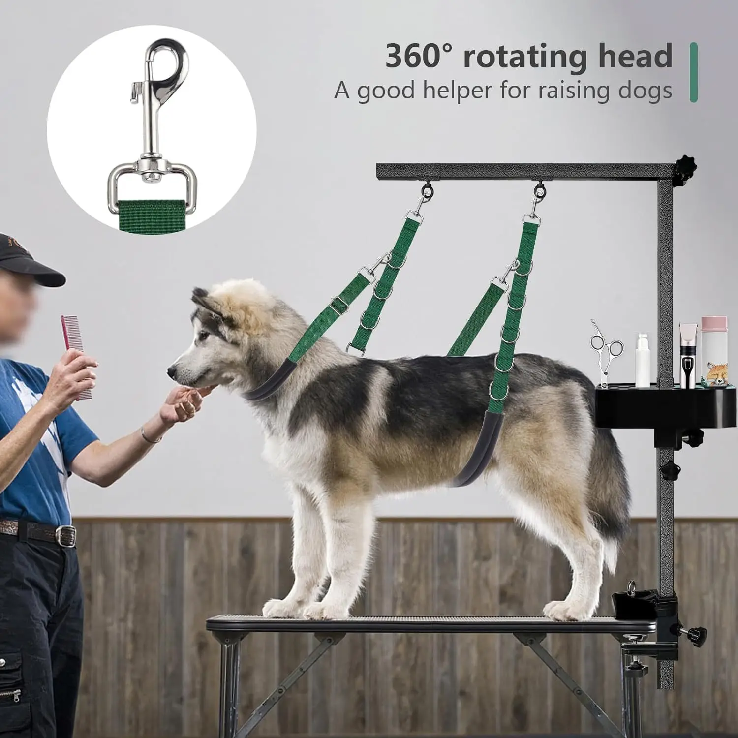 Haustierpflege-Schlinge für Hunde, Badegurt für Pflegetisch, Verstellbare Hängeleine zum Waschen und Trimmen – Detail 2