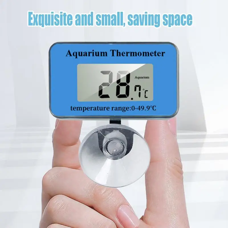 New Aquarium Thermometer Waterproof LCD Digital Fish Tank Submersible Thermometer Meter Temperature Control with Suction Cup