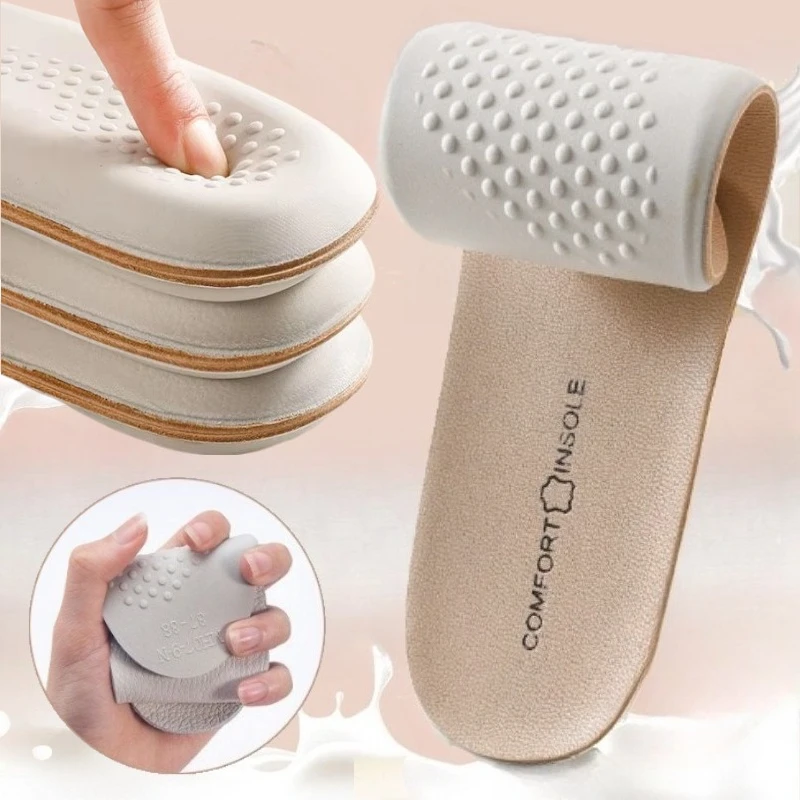 

Leather Latex Sports Insole Cowhide Insoles for Shoes Arch Support Shoe Pads Shock Absorbing Plantar Fasciitis Template Inserts