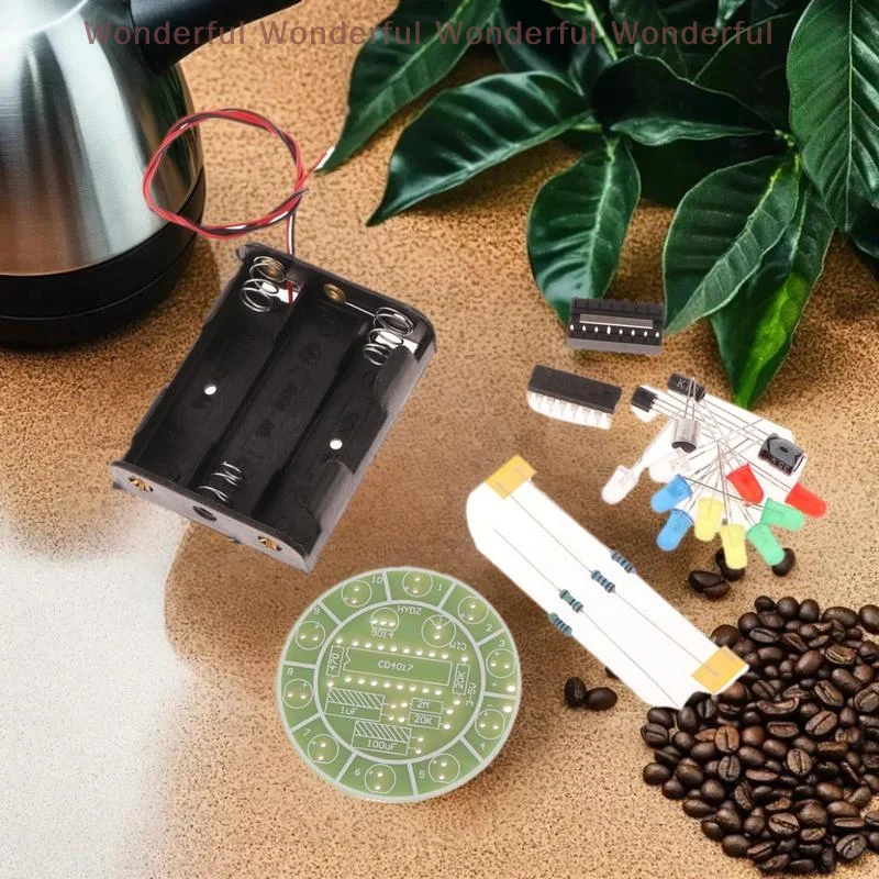 مجموعة CD4017 الإلكترونية DIY؛ إضاءة LED تعمل بالصوت وتغيير الألوان لمختبرات الطلاب #3