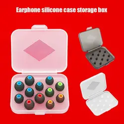 Portable Transparent Silicone Eartip Cap Storage Box For Memory Foam Eartips Storage Box Dustproof Case Accessories