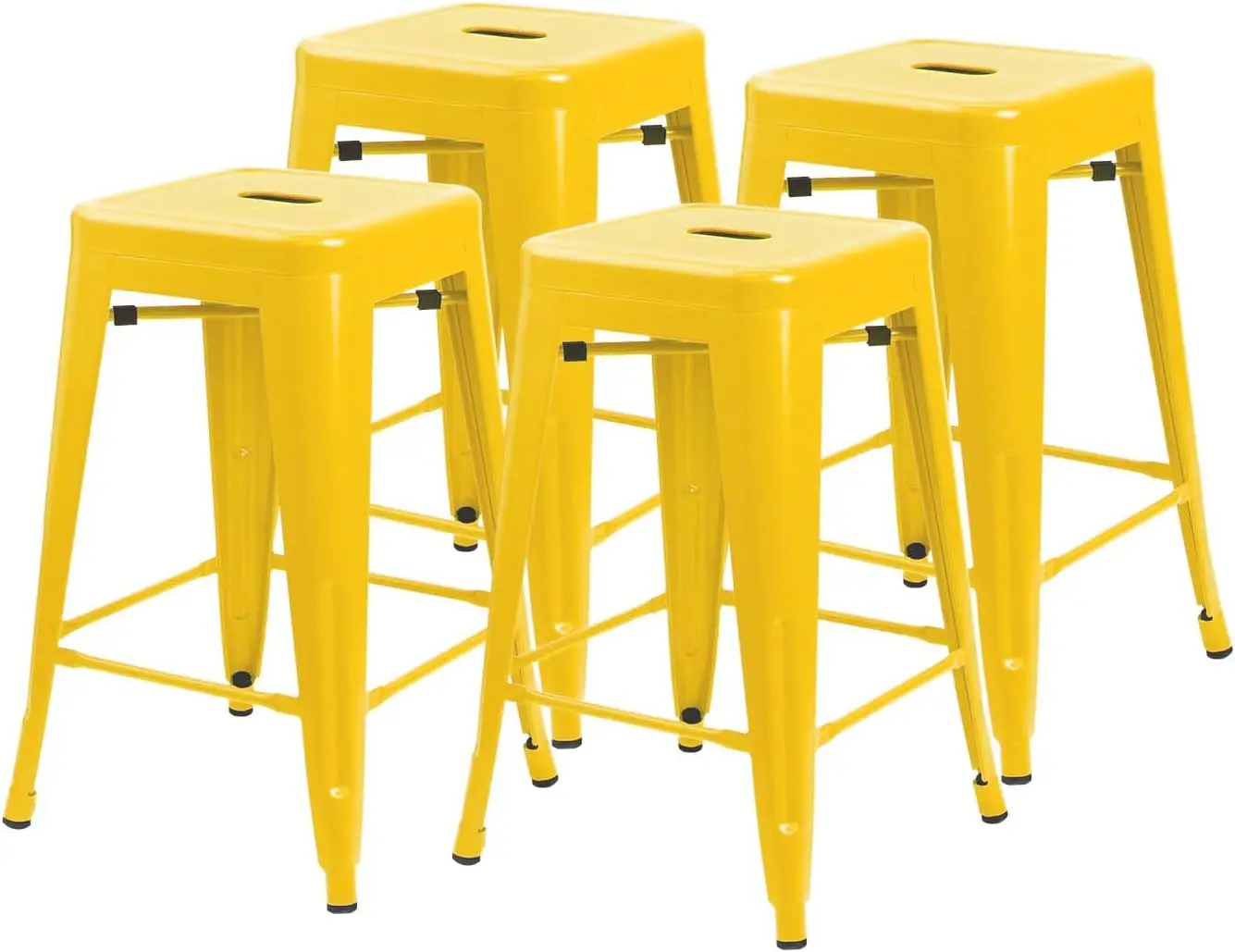 

24 Hes Metal Bar Stools Industrial Barstools Stackable High Backl Stools Vintage Indoor Outdoor Stackable Kitchen Stools Set Of