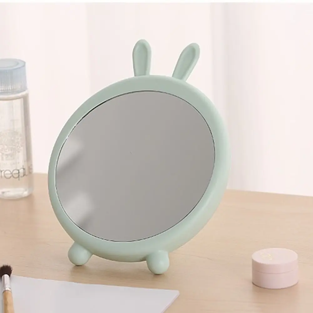 High Definition Vanity Mirror Direct Color Without Dead Corners Desktop Stand Mirror Bear Decoration Desktop Cosmetic Mirror