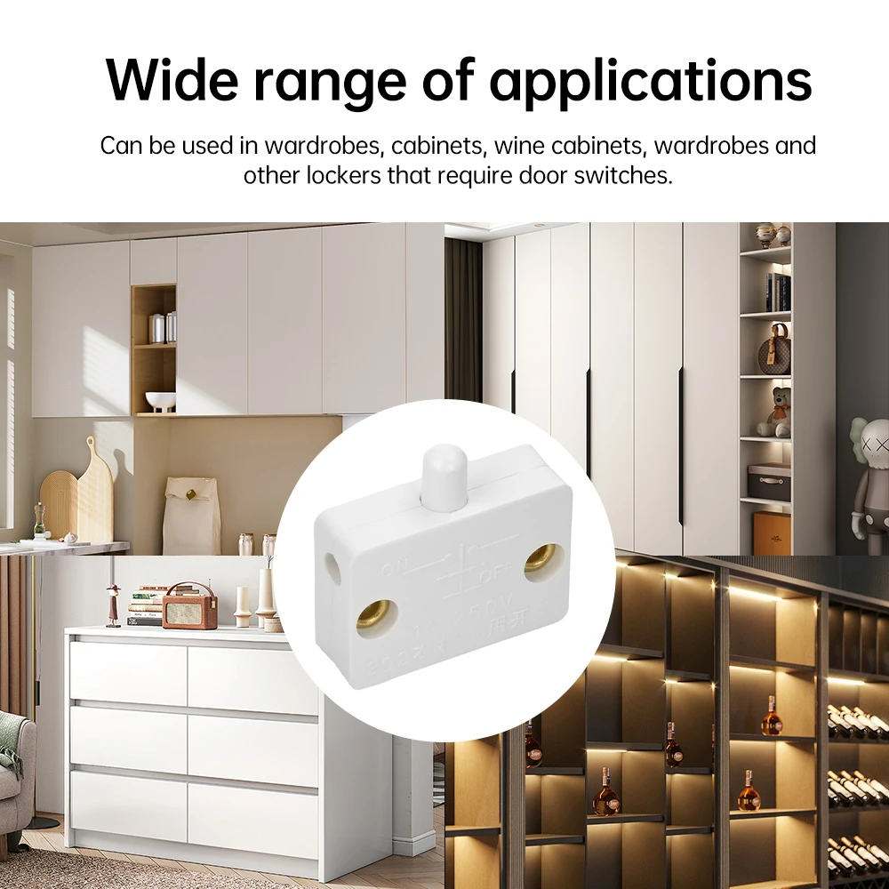 Auto Reset Switch 1A 250V Wardrobe Light Switch Household Cabinet Door Control Switch Wardrobe Light Switch ﻿Wholesale dropshipp
