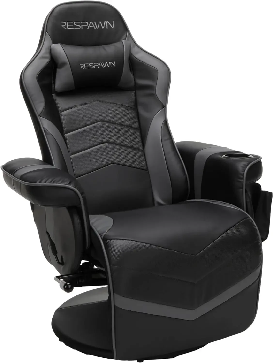 Computer Gaming Recliner with Footrest, descanso e reclinável de perna ajustável, reclinável W/ Cupholder, cinza, EUA 900