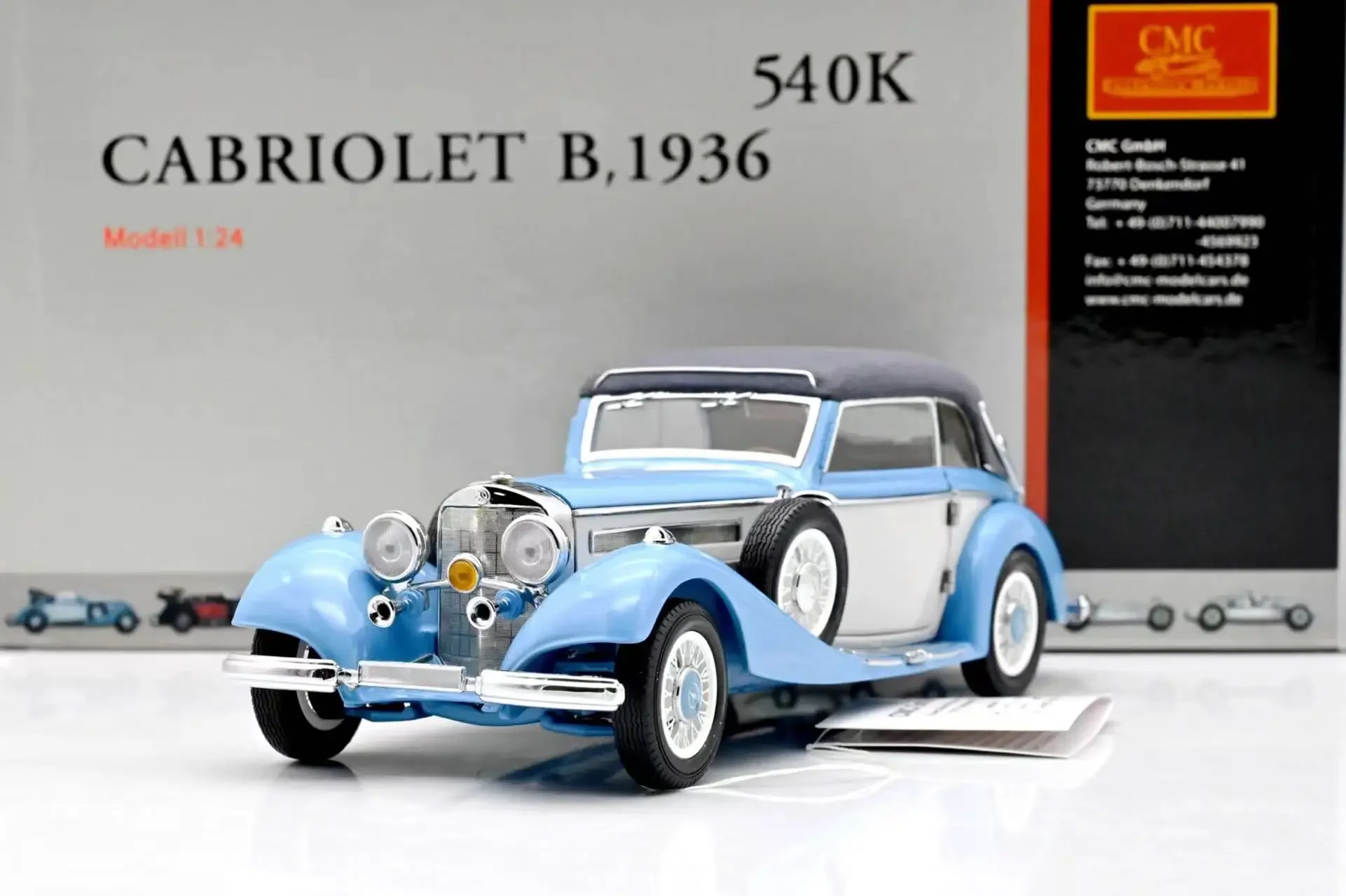 

Модель автомобиля CMC 1:24 540K Cabriolet B 1936, винтажная, имитация, лимитированная серия, полностью открывающаяся, из сплава, статическая, игрушка, подарок
