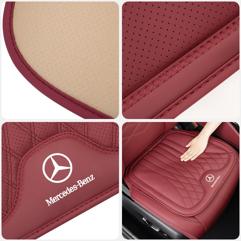 Breathable Leather Car Seat Protective Pad Accessories For Mercedes Benz A B C E S Class W201 W210 W108 W205 W203 C180 C300 W124