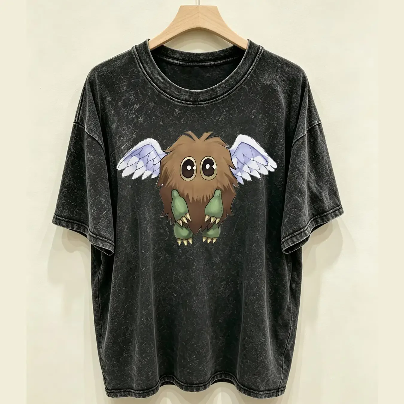 washed T Shirt Yu Gi Oh Kuriboh Yami Yugi Muto Monster Kuribo Organic Mens vintage Washed fashion Comfortable