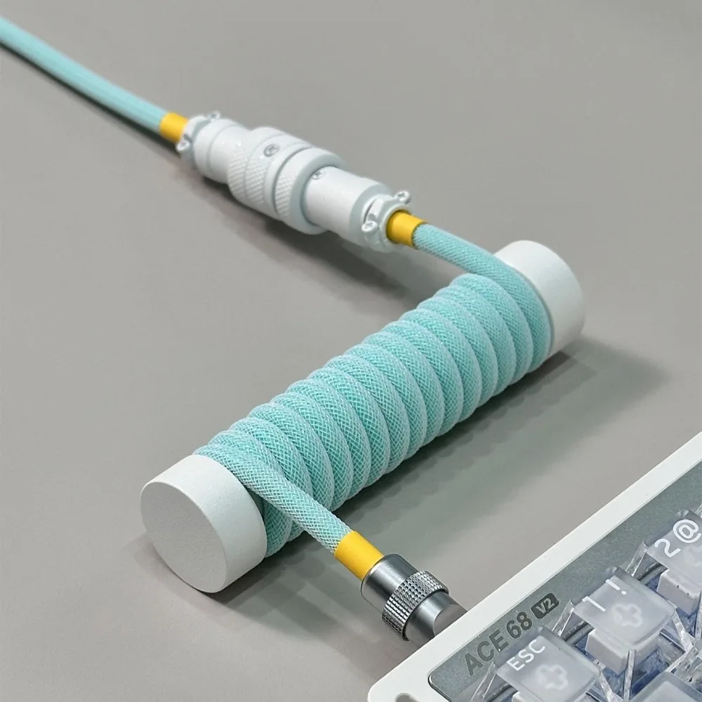 UNKNOWN ERROR Z65 Aviation Plug Keyboard Cable Two-Section Detachable Quick Release 8K Data Cable Mechanical Keyboard Accessory