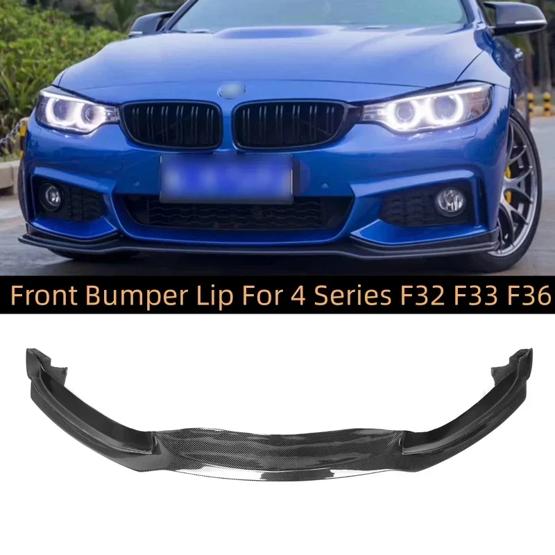 CC Style Carbon Fiber Front Bumper Lip Diffuser Splitter Chin Spoiler For BMW F32 F33 F36 M-Sport 420i 428i 435i 440i 2014-2020