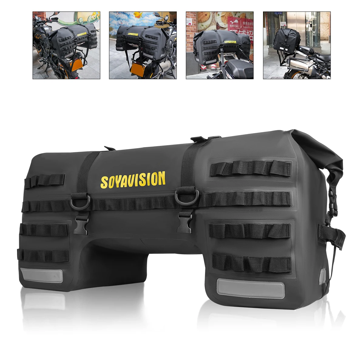 SOYAVISION Motorfiets Achtertas Droge Tas Waterdicht 20L-100L Motorfiets Tas Bagage Reistas Zadeltas Motor Accessoires