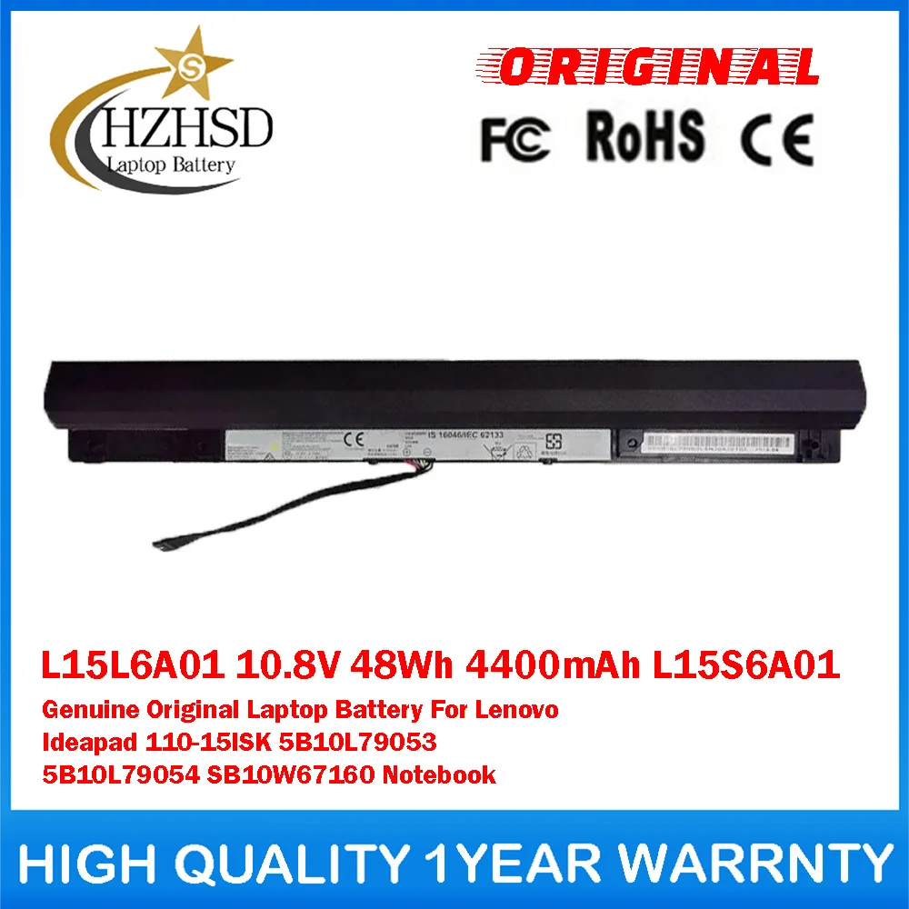 

L15L6A01 10.8V 48Wh 4400mAh L15S6A01 Genuine Original Laptop Battery For Lenovo Ideapad 110-15ISK 5B10L79053/10L79054 SB10W67160