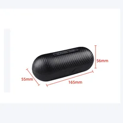 Estuche rígido para gafas de cuero PU fibra carbono, resistente