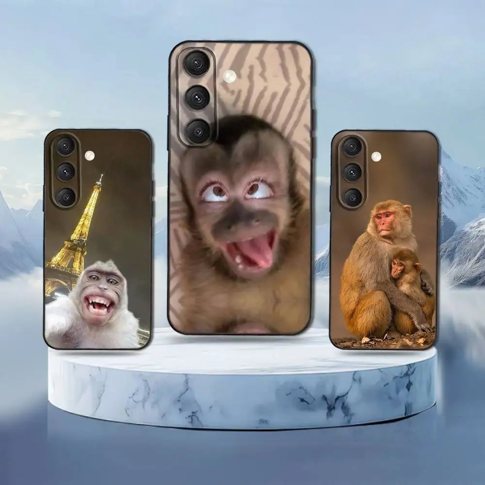 

Cute Funny Monkey Phone Case For Samsung Galaxy S25,S24,S21,S22,S23,S30,Ultra,S20,Plus,Fe,Lite,Note,10,9,5G Black Cover