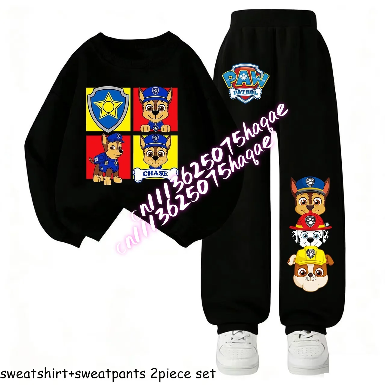 PAW Patrol Children's Sweatshirt and Sweatpant Two Piece Sets Kids O Neck Hoodies Set Boys Casual Tracksuit Spring Fall New