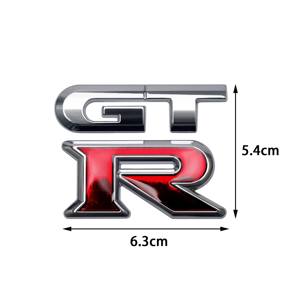 3D Metal GTR Emblem Car Body Rear Trunk Sticker Badge Decoration Accessories For Nissan Tiida Juke Note Versa Almera X-Trail